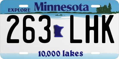 MN license plate 263LHK
