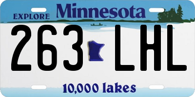 MN license plate 263LHL