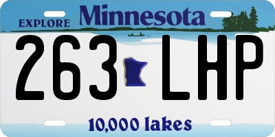 MN license plate 263LHP