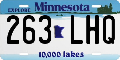 MN license plate 263LHQ