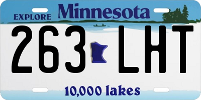 MN license plate 263LHT