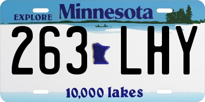 MN license plate 263LHY