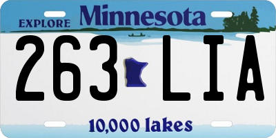 MN license plate 263LIA