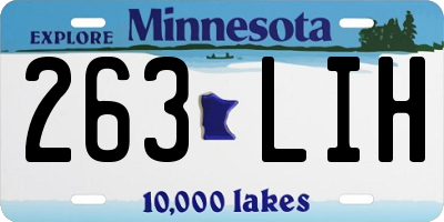 MN license plate 263LIH