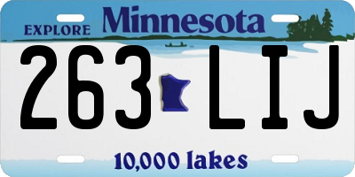 MN license plate 263LIJ