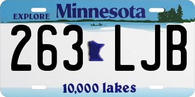 MN license plate 263LJB