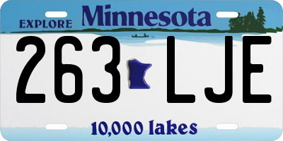 MN license plate 263LJE