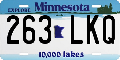 MN license plate 263LKQ