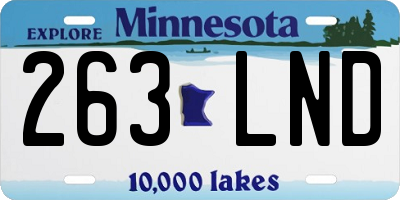 MN license plate 263LND
