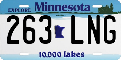 MN license plate 263LNG