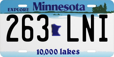 MN license plate 263LNI