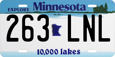 MN license plate 263LNL
