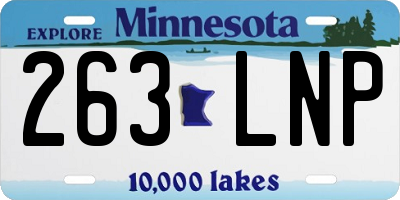 MN license plate 263LNP