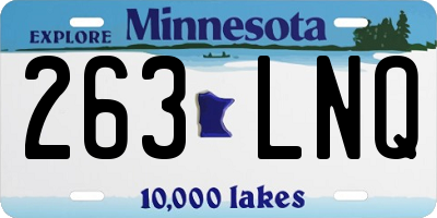 MN license plate 263LNQ