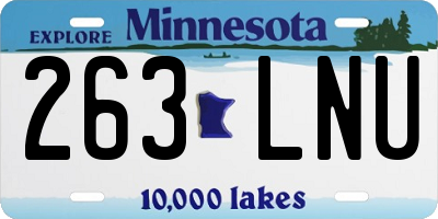 MN license plate 263LNU