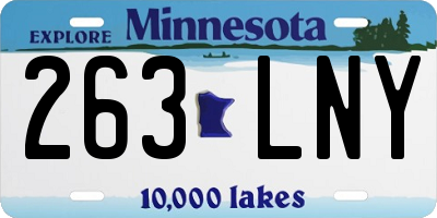 MN license plate 263LNY