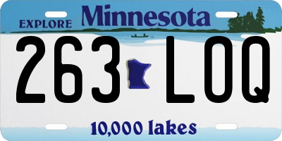 MN license plate 263LOQ