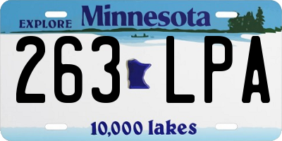 MN license plate 263LPA