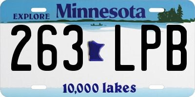 MN license plate 263LPB
