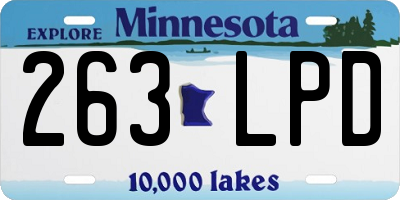 MN license plate 263LPD