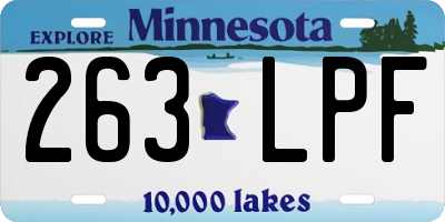 MN license plate 263LPF