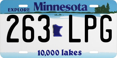 MN license plate 263LPG