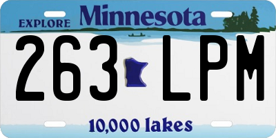 MN license plate 263LPM