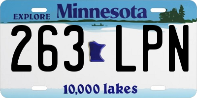 MN license plate 263LPN