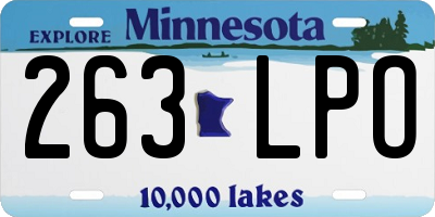 MN license plate 263LPO