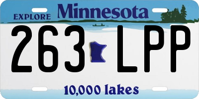 MN license plate 263LPP