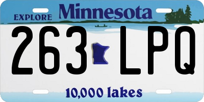MN license plate 263LPQ