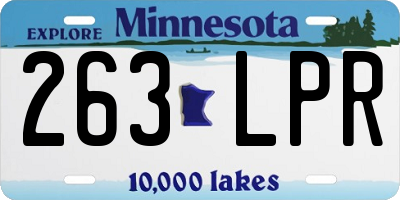 MN license plate 263LPR
