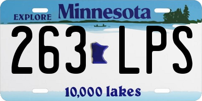 MN license plate 263LPS
