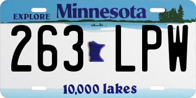 MN license plate 263LPW