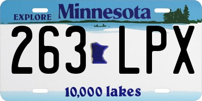 MN license plate 263LPX