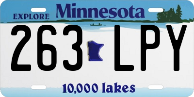 MN license plate 263LPY