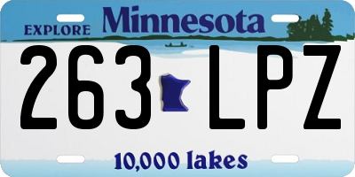 MN license plate 263LPZ