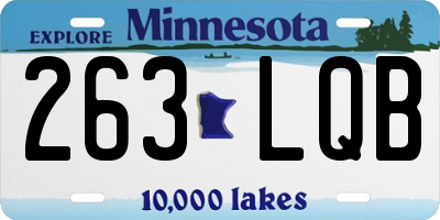 MN license plate 263LQB