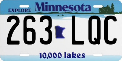 MN license plate 263LQC