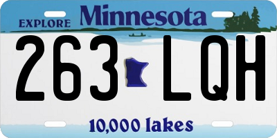 MN license plate 263LQH