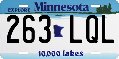 MN license plate 263LQL