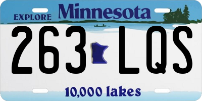 MN license plate 263LQS