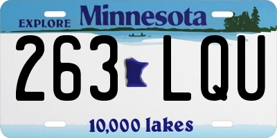MN license plate 263LQU