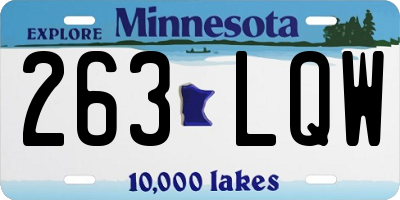 MN license plate 263LQW
