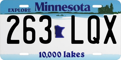 MN license plate 263LQX