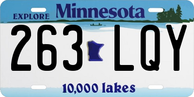 MN license plate 263LQY