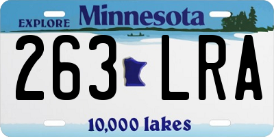 MN license plate 263LRA