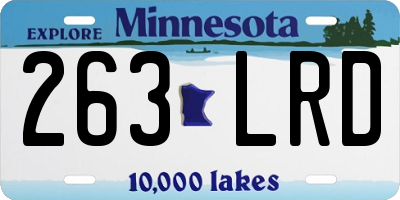 MN license plate 263LRD
