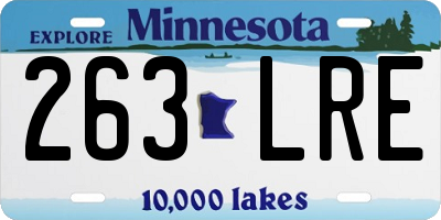 MN license plate 263LRE