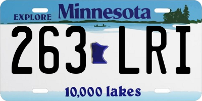 MN license plate 263LRI